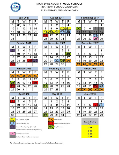 Virtual School: Miami-Dade Calendar