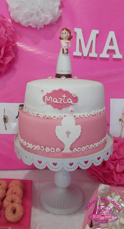 Tarta primera comunión niña