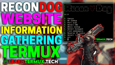 ReconDog Termux - Best Reconnaissance Tool For Termux