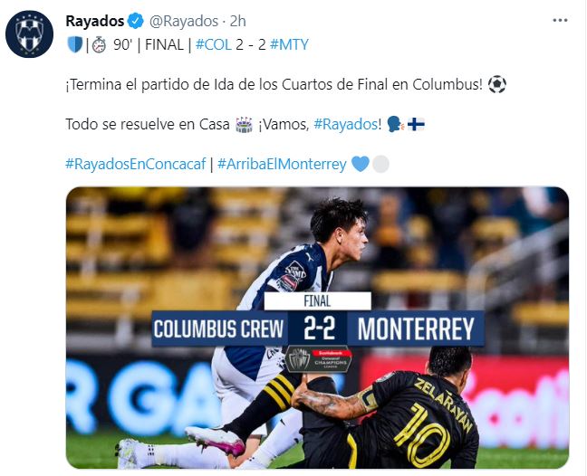 Rayados del Monterrey le metieron corazón y empataron de último minuto