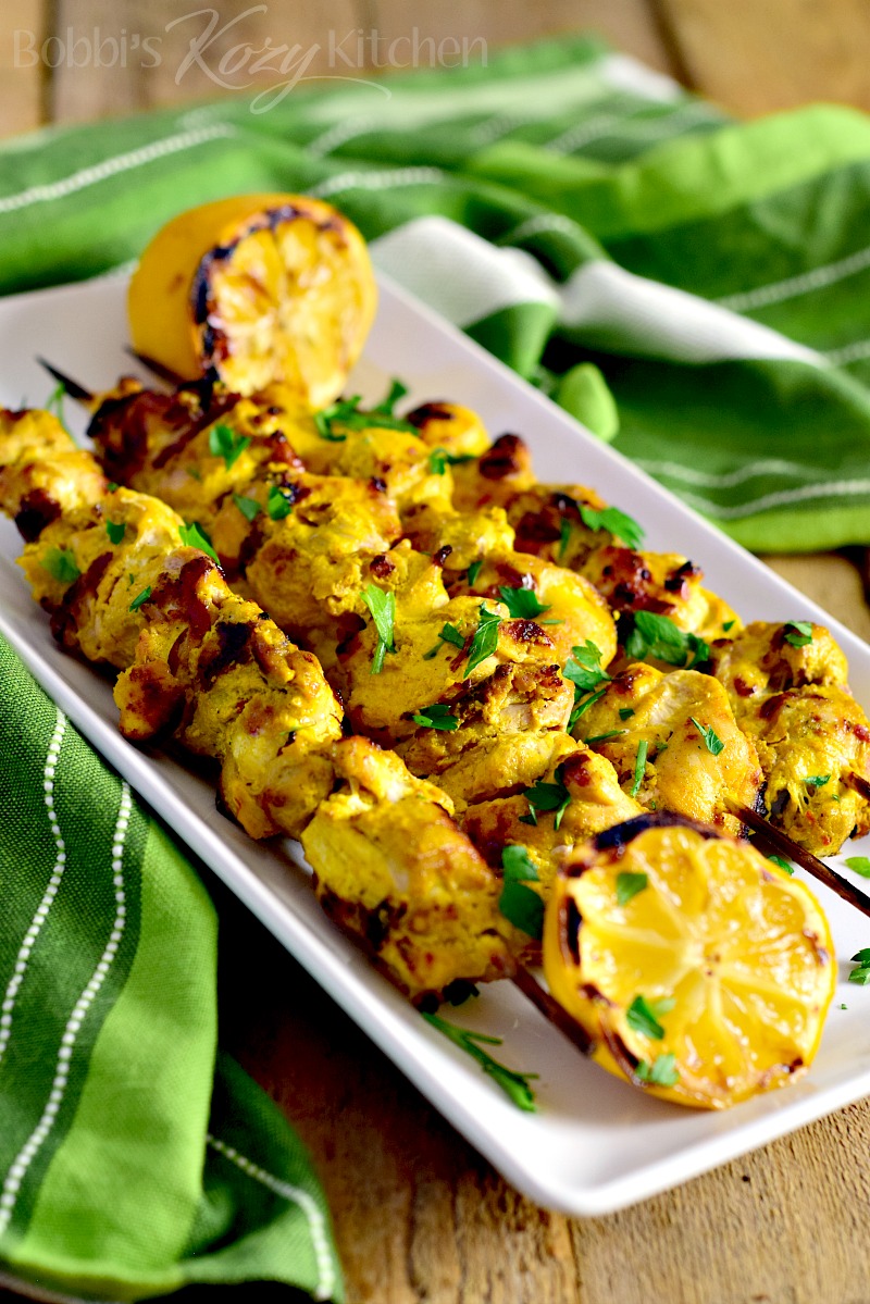 Spiced Yogurt Chicken Kabobs Bobbi's Kozy Kitchen