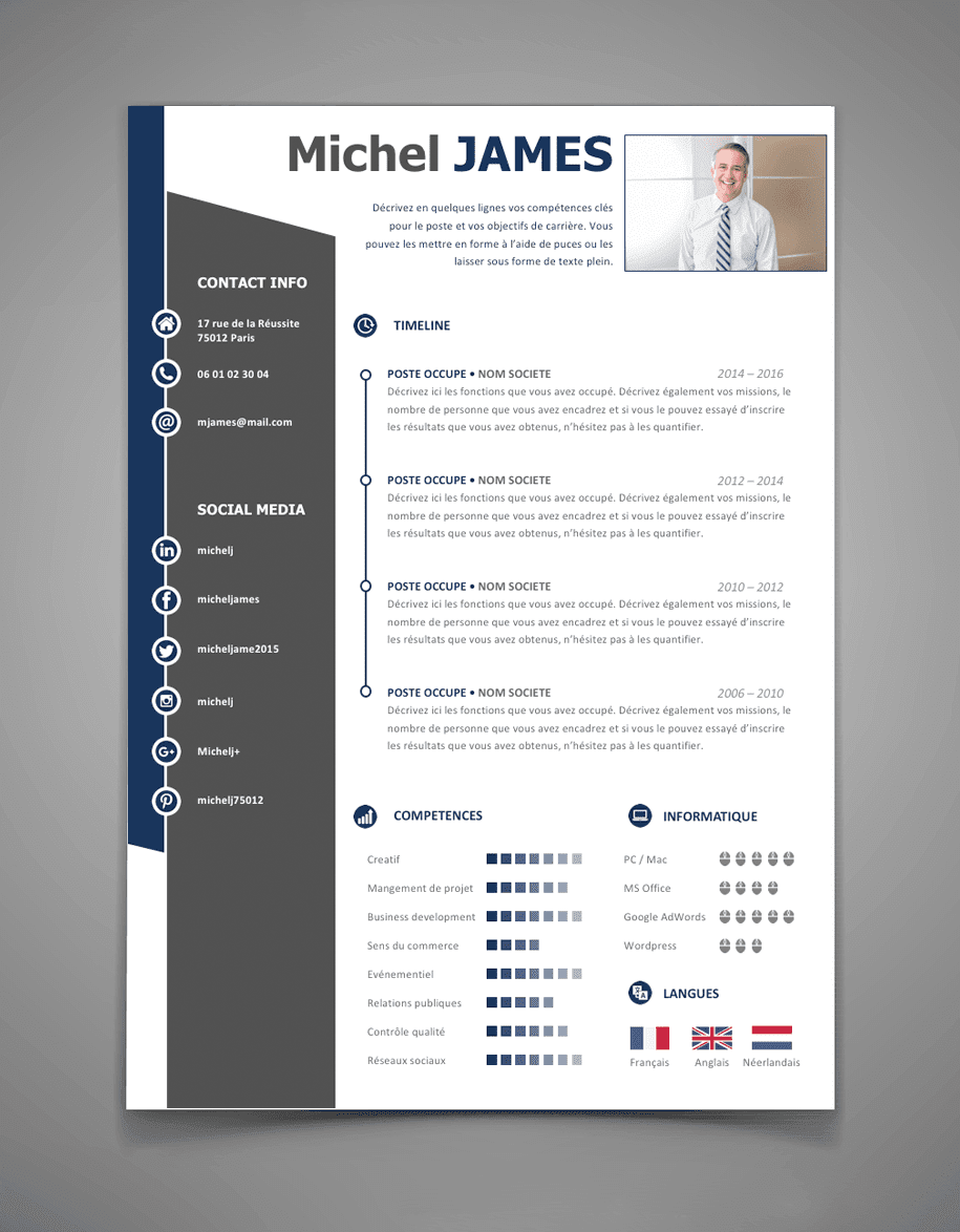 Les meilleurs exemples des CV designs et modernes format