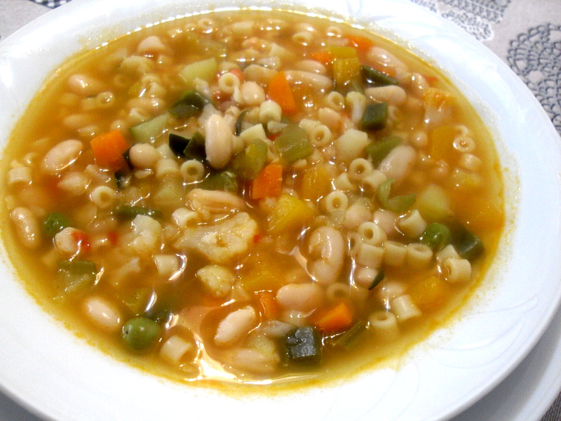 Sopa minestrone.