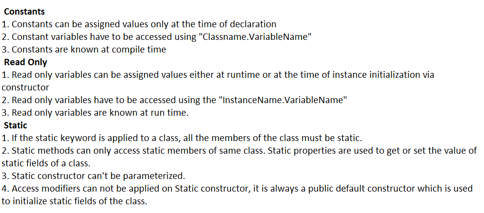 What is difference between constant,readonly,dynamic,var and static in ...