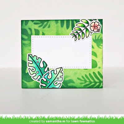 Center Picture Window Card by Samantha Mann for Lawn Fawnatics Challenge, Lawn Fawn, 3D Card, Card Making, Die Cutting, Distress Inks, Interactive #lawnfawn #lawnfawnatics #3dcard #cardmaking #papercrafts #distressinks