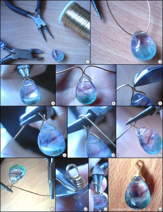 DIY Jewellery Tutorials DIY jewellery Learn how to wire wrap a briolette