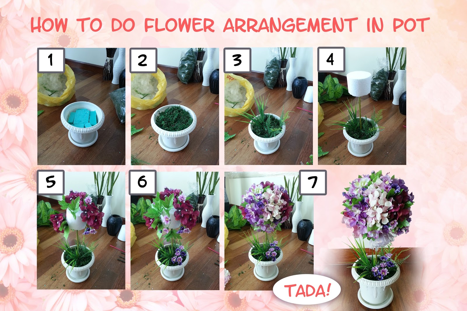 All About Sasaa How To Do An Artificial Flower Arranegment In How To Do An Artificial Flower