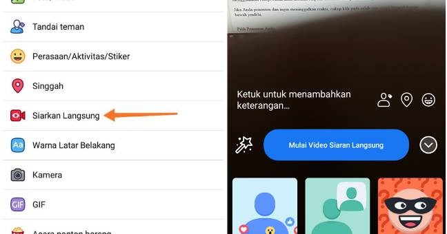 Cara Siaran Langsung di FB Secara Mudah - serbaCARA.com | Technology