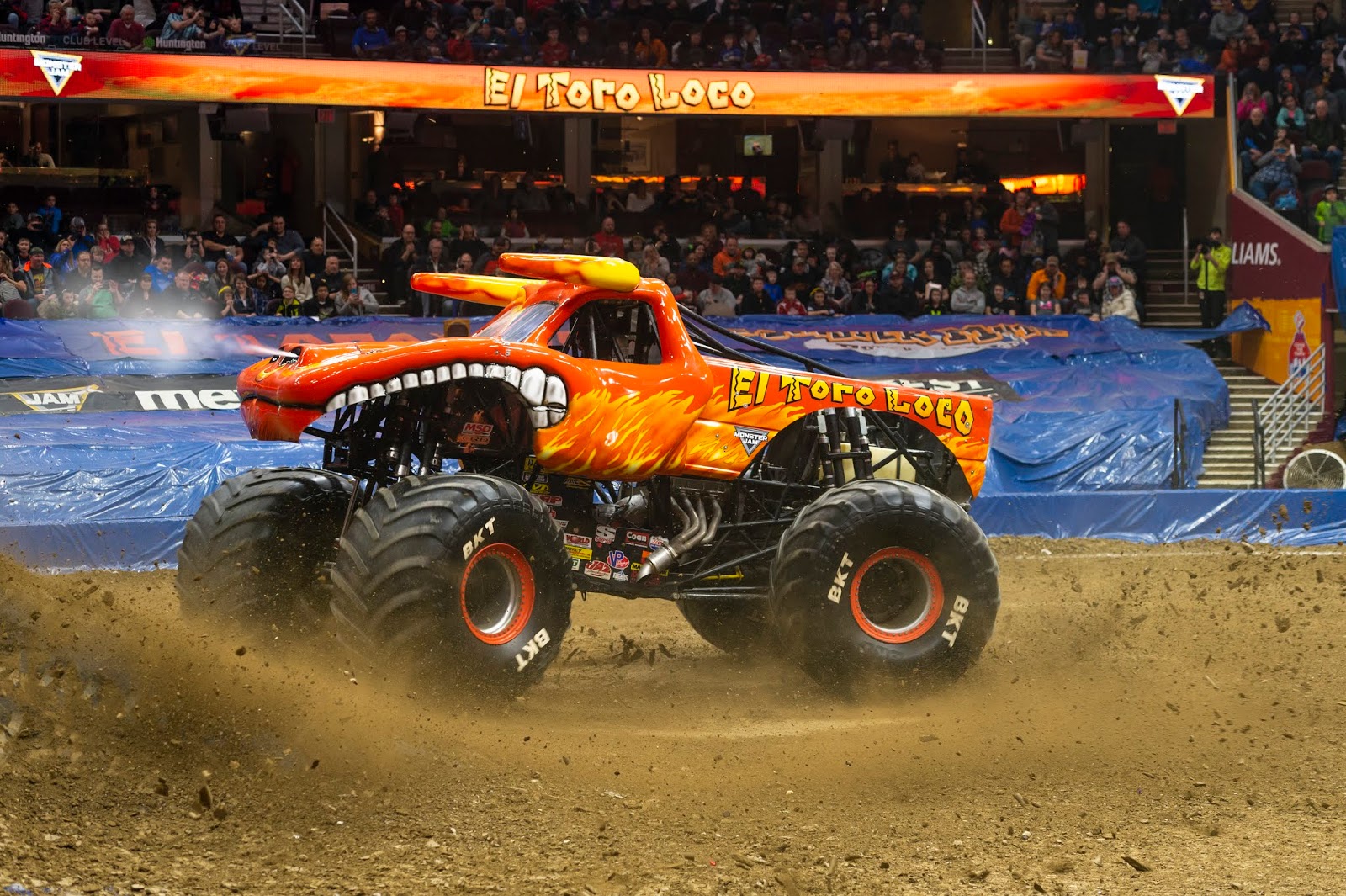 Grave Digger, Brodozer, Max-D, and El Toro Loco. 