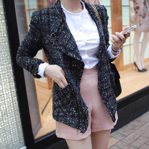 [Miamasvin] Long Tweed Jacket KSTYLICK Latest Korean Fashion K