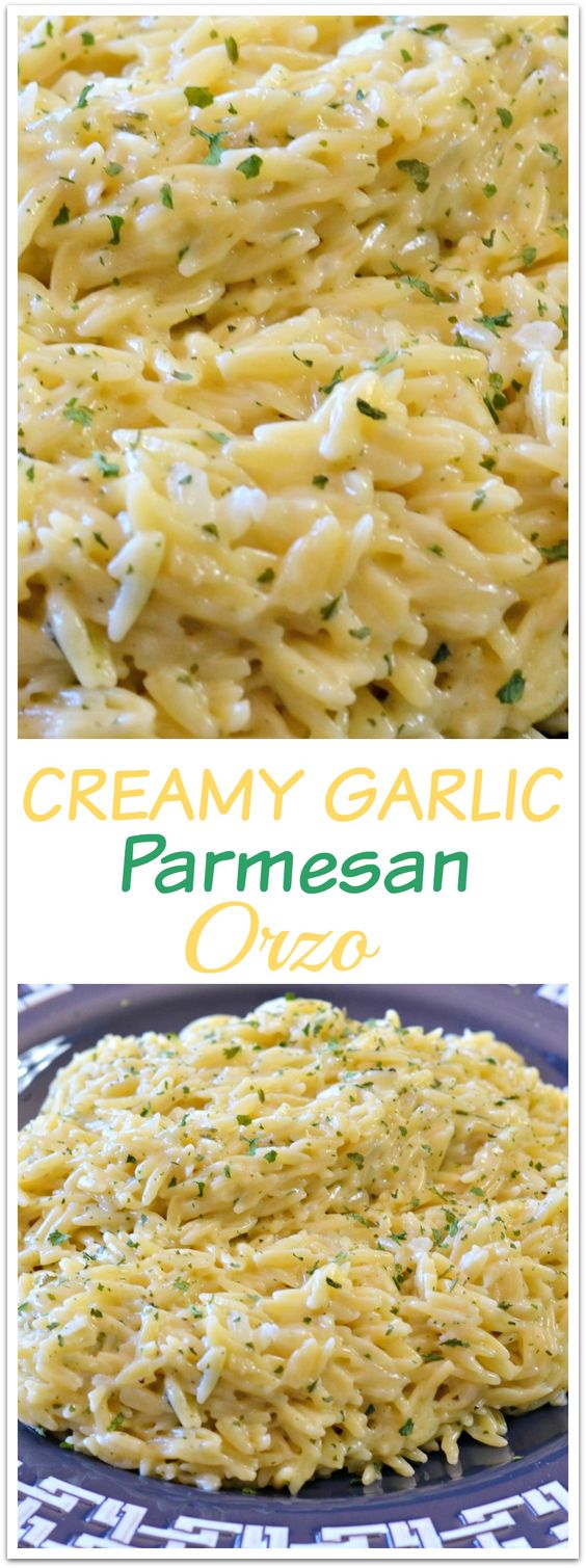 Creamy Garlic Parmesan Orzo Creamy Garlic Parmesan Orzo
