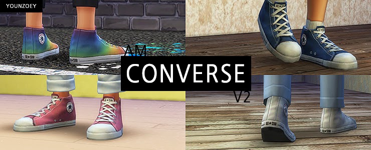 My Sims 4 Blog: Converse Sneakers for Males & Females by YoungZoey