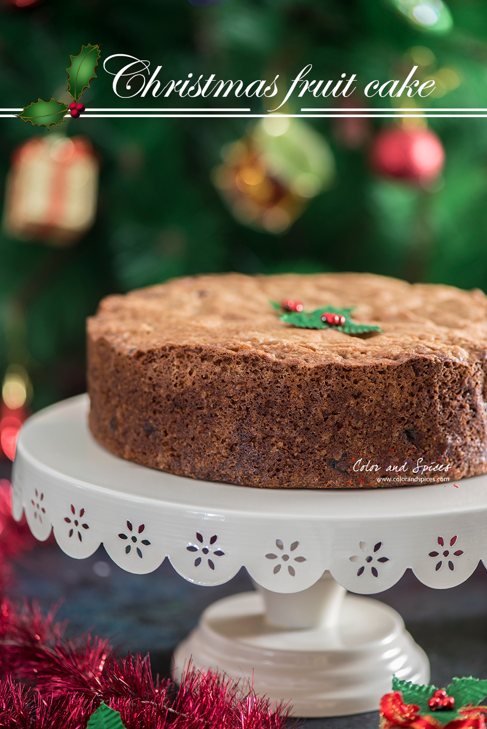 Color and Spices Christmas fruit cake..