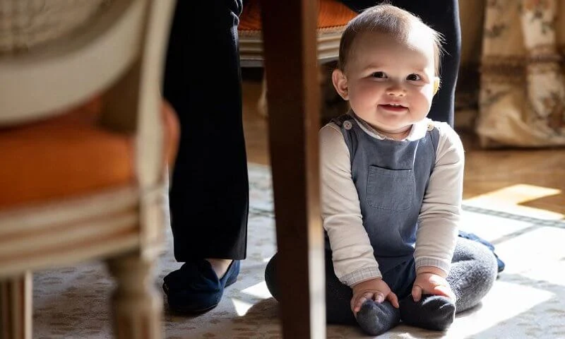 Hereditary Princess Stephanie and Hereditary Prince Guillaume celebrate the first birthday of their son Prince Charles