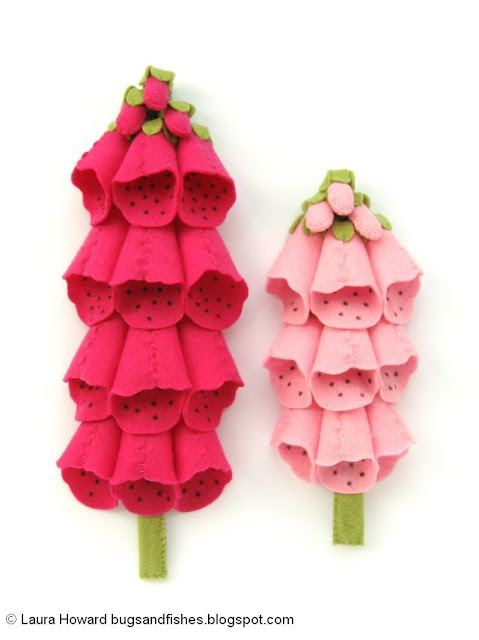 May Felt Foxgloves Summer Flowers Wreath Tutorial felt foxgloves
