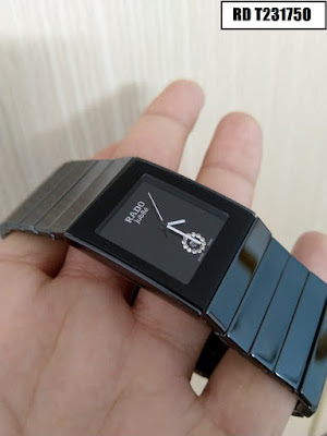 đồng hồ nam dây đá ceramic đen bóng RD T231750