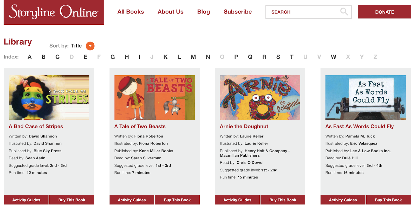 Learn Lead Grow Storyline Online Celebrities Reading Children's Stories