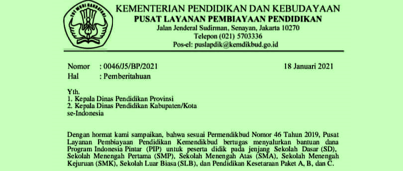 Surat Edaran Tentang Cut Off Dapodik Untuk Usulan Pip Tahun 2021 Pendidikan Kewarganegaraan Pendidikan Kewarganegaraan