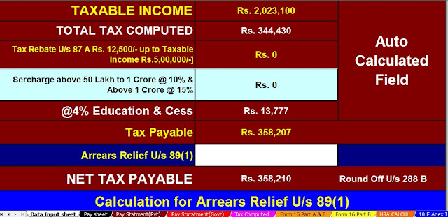 Income Tax Calculator for the F.Y.2020-21