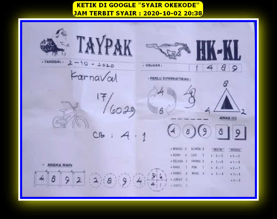 1 New Message Kode Syair Hongkong 2 Oktober 2020 Forum Syair Togel Hongkong Singapura Sydney