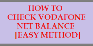 Vodafone 3G/4G/ Internet Data Balance Check | USSD Codes