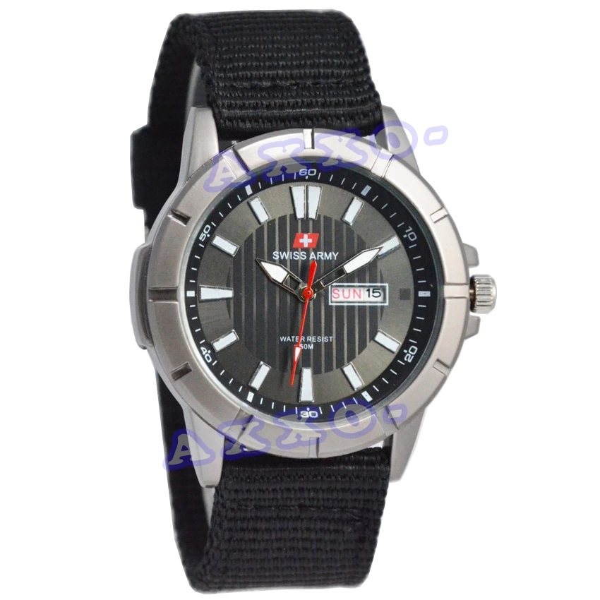swiss army jam tangan pria hitam kanvas hitam swiss army jam tangan pria hitam kanvas hitam