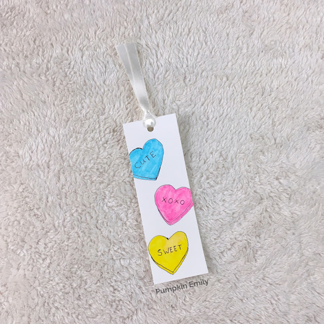 DIY Conversation Heart Bookmark