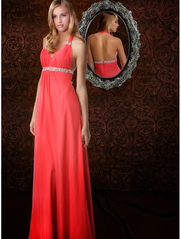 Raining Blossoms Prom Dresses Halter Prom Dresses Are Always in Fashion