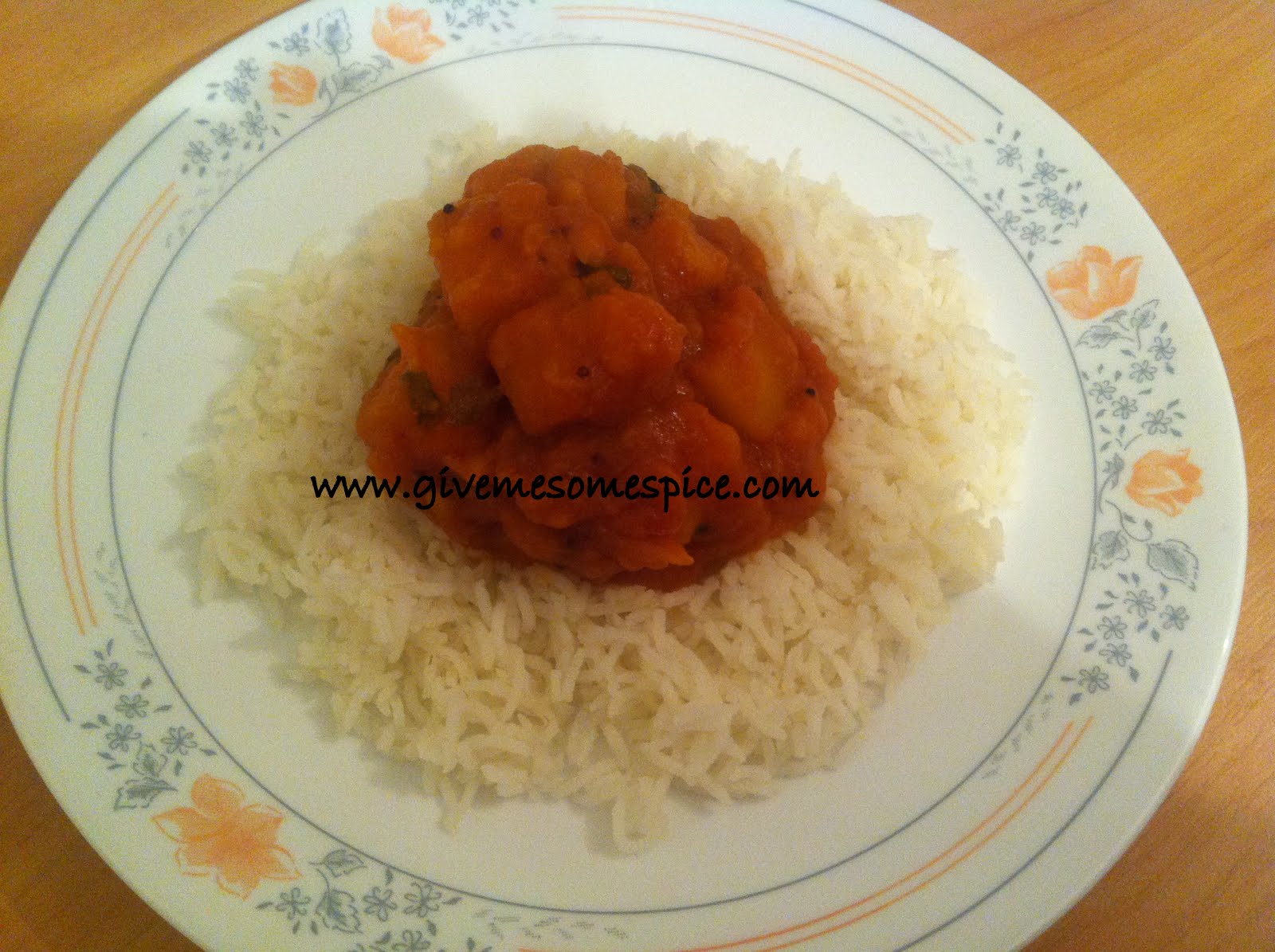 Recipes Potato and onion curry