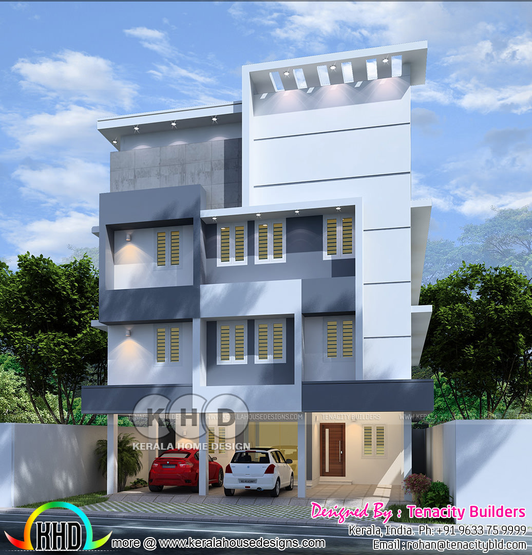 Kerala apartment design Kerala Home Design and Floor Plans 9K