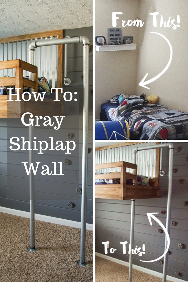 How to create a gray shiplap wall in your kids&rsquo; bedroom | Views and More