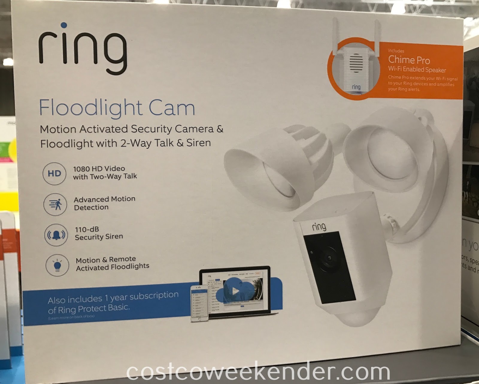 Ring Floodlight Camera and Chime Pro Costco Weekender