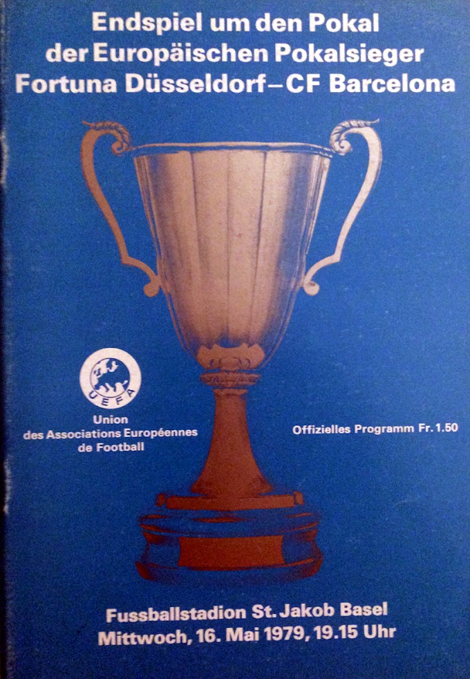 FINALE COUPE DES COUPES 1979. Barcelone vs Fortuna Düsseldorf.