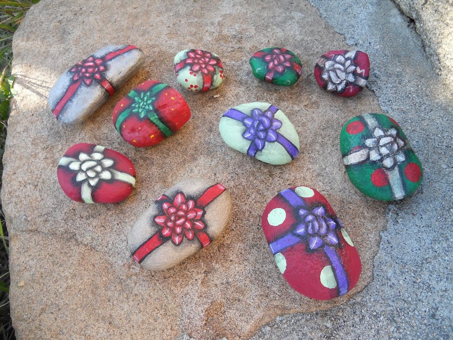 COMO PINTAR PIEDRAS CON REGALO PASO A PASO