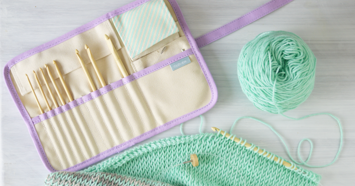 Clover Bamboo Tunisian Crochet Hook - Size E/3.5mm Takumi Interchangeable