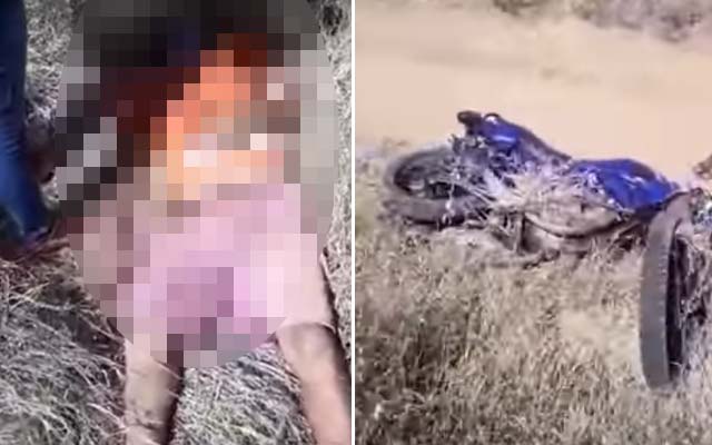 Jovem sofre acidente no município de Jacobina; 'Deitado sobre a moto', diz cidadão