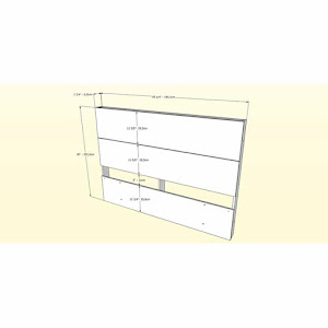 KING-FUR Giường 6 Ft. 213.2x203x80.5 cm Laminate Màu woodgrains