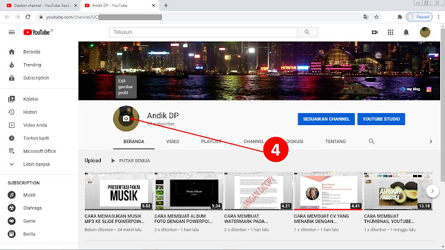 tutorial youtube, mengganti nama channel youtube, youtube channel, youtube, tutorial,