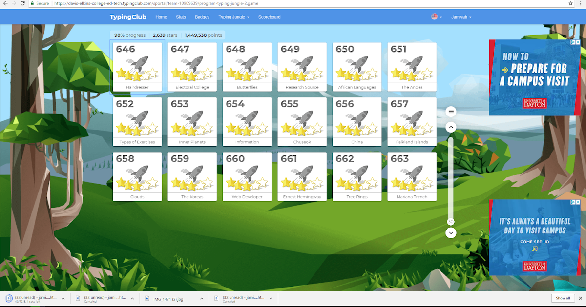 Typing club finished!!