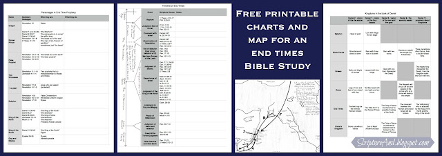 Free Printable End Times Bible Study with charts and maps | scriptureand.blogspot.com