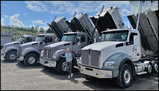 Chelsy Looker, owner of Carli Trucking Kenworth T880S Dump Trucks