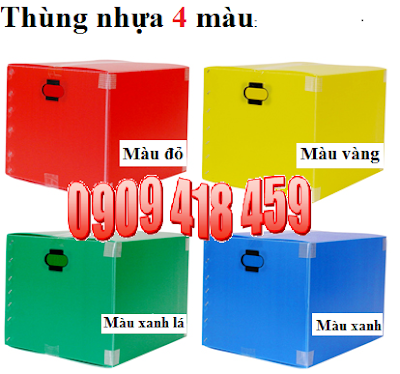 Thùng nhựa carton đáy xếp gia công từ tấm nhựa danpla 