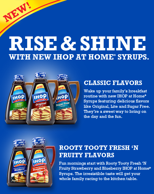 News IHOP Syrups in Blueberry and Strawberry!