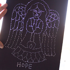How to Make Christmas Pin Prick Angel Art with Kids