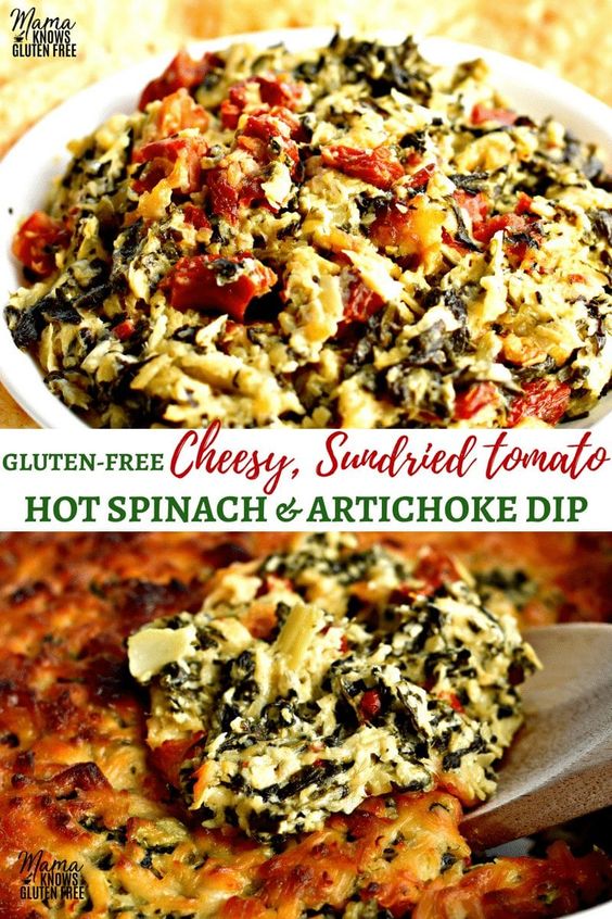Hot Spinach, Artichoke and Sun-Dried Tomato Dip {Gluten-Free ...