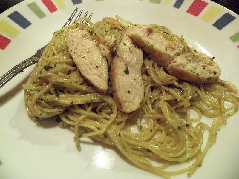 High Calorie Recipes Creamy Pesto Pasta with Chicken