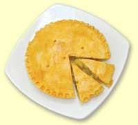 Apple pie cut as if it were a pie chart