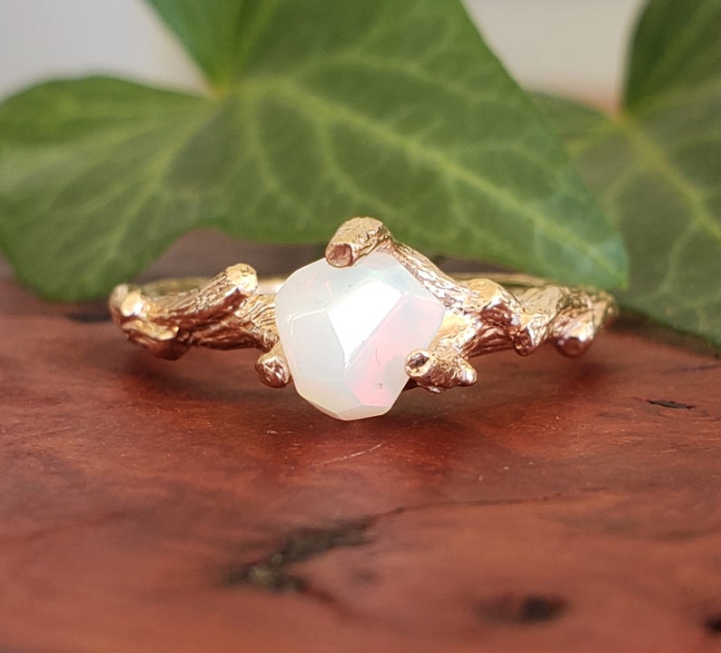 opal ring rose gold