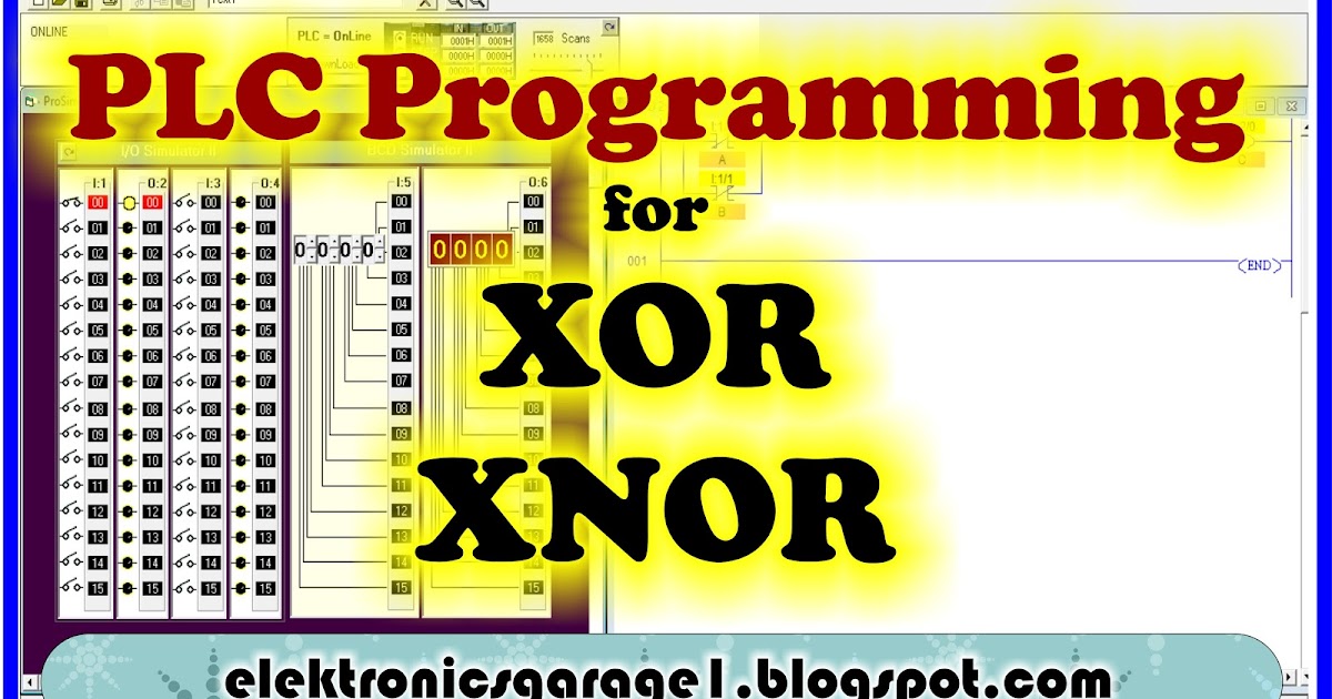 Ladder Logic of Exclusive Gates (XOR, XNOR) for PLC Electronics Garage