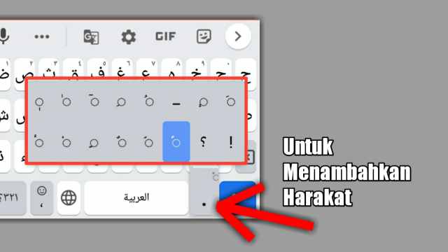Cara Memunculkan Harakat di Keyboard Bahasa Arab